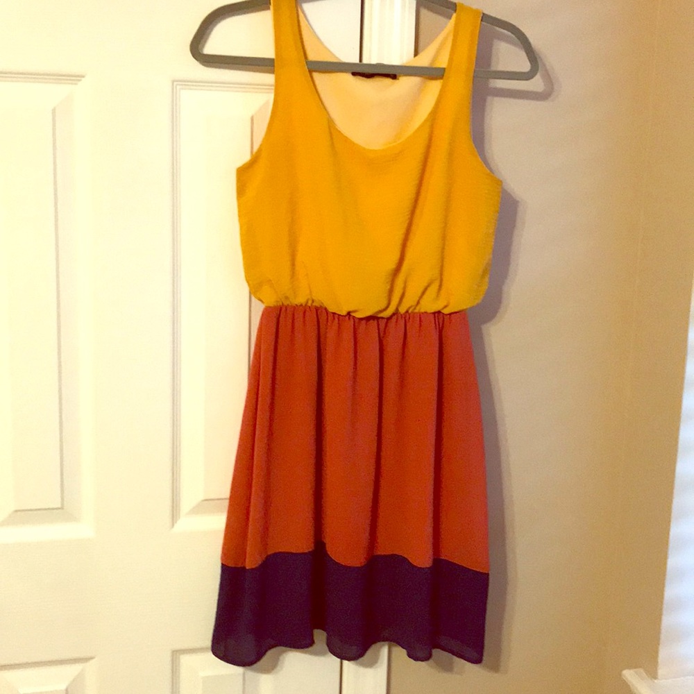 Iizard thicket block color dress!